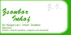 zsombor inhof business card